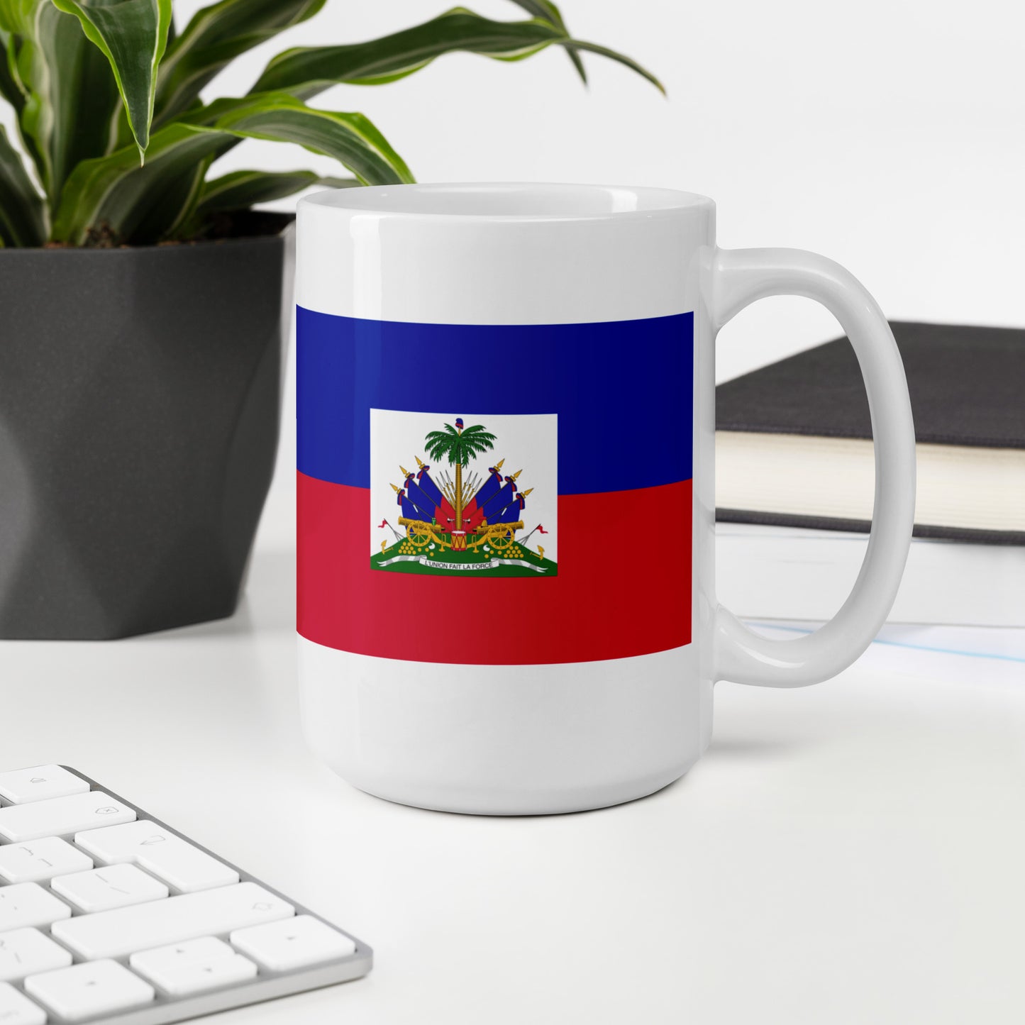 Haiti Flag Coffee Mug - Strength, Freedom & Soul