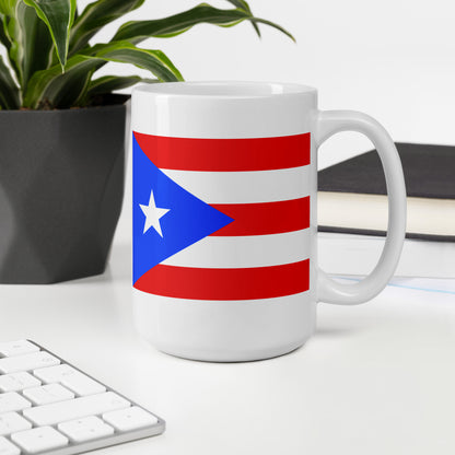 Puerto Rico Flag Coffee Mug - Pride, Passion & Power